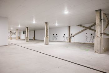 Underground Parking at Industrie Apartments, Albany, New York